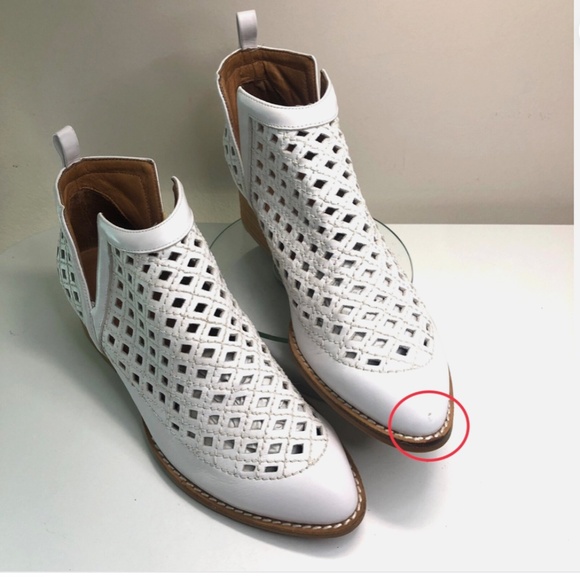 Jeffrey Campbell Cutout Taggart Booties | White Leather | - Picture 12 of 16